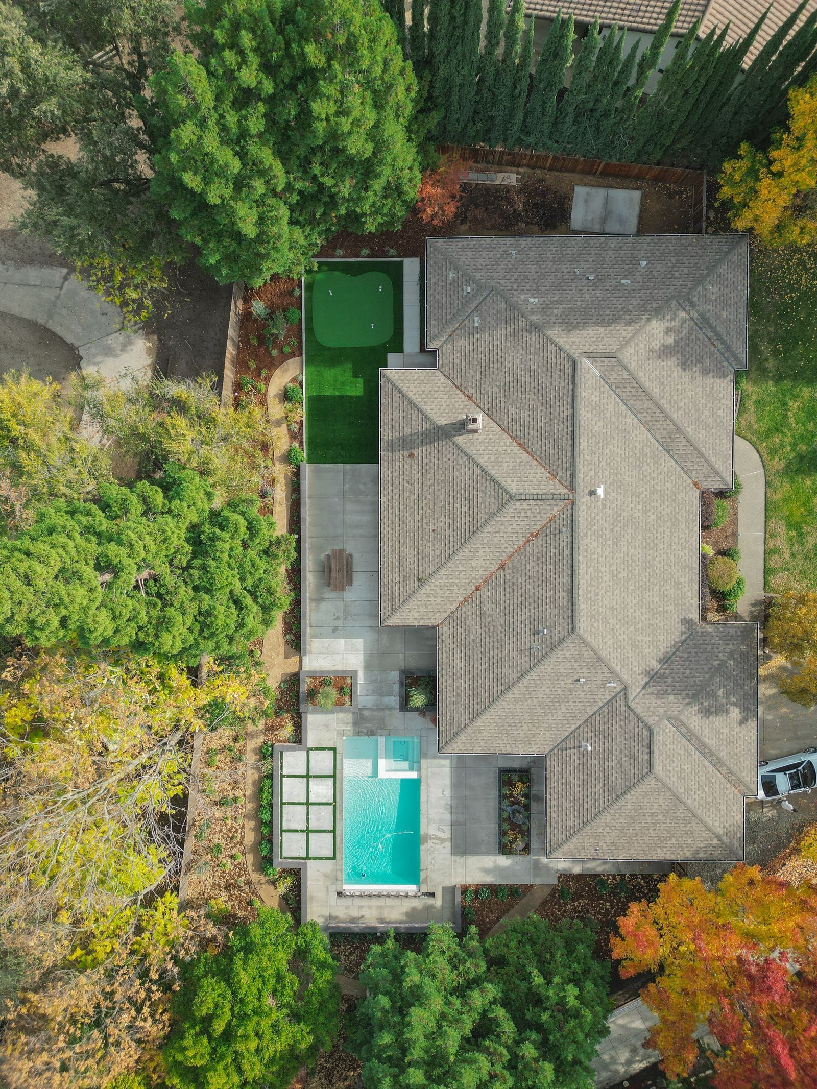 Sacramento landscape design project showing architectural balance and curated materials